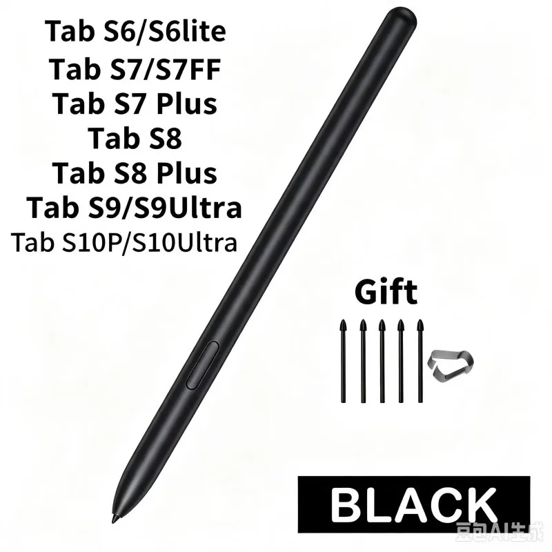 Tab S6 Lite Stylus Pen For Samsung Galaxy Tab S6 Lite S7FE S7 S7 Plus S8 S9 S9FE Touch S Pen Without Bluetooth + Tips/Nibs