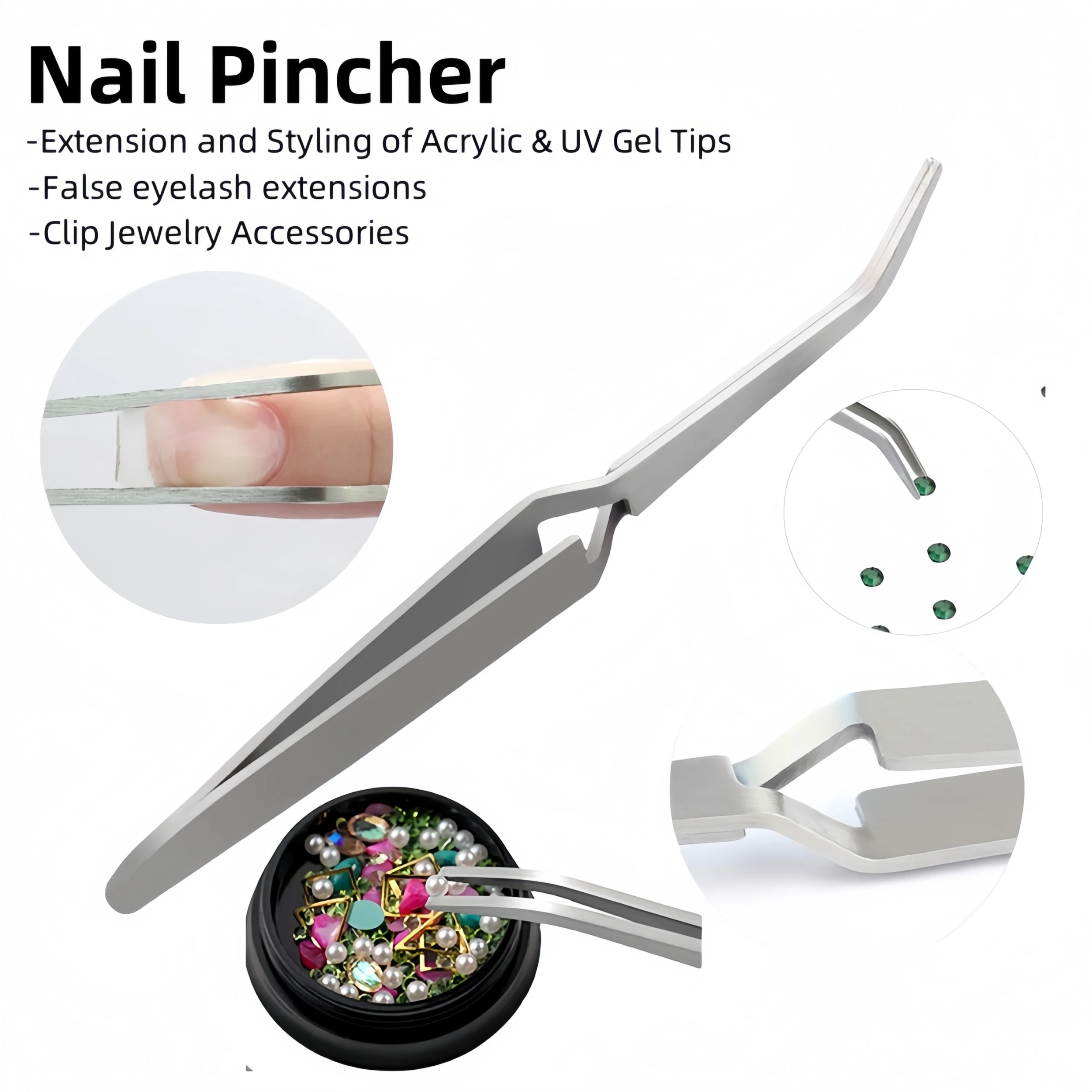 مجموعة فرش فنية احترافية للأظافر، فرشاة مبطنة من الأكريليك والجل، أداة طلاء لتنقيط الأظافر، ملقط لصالونات الأظافر المنزلية