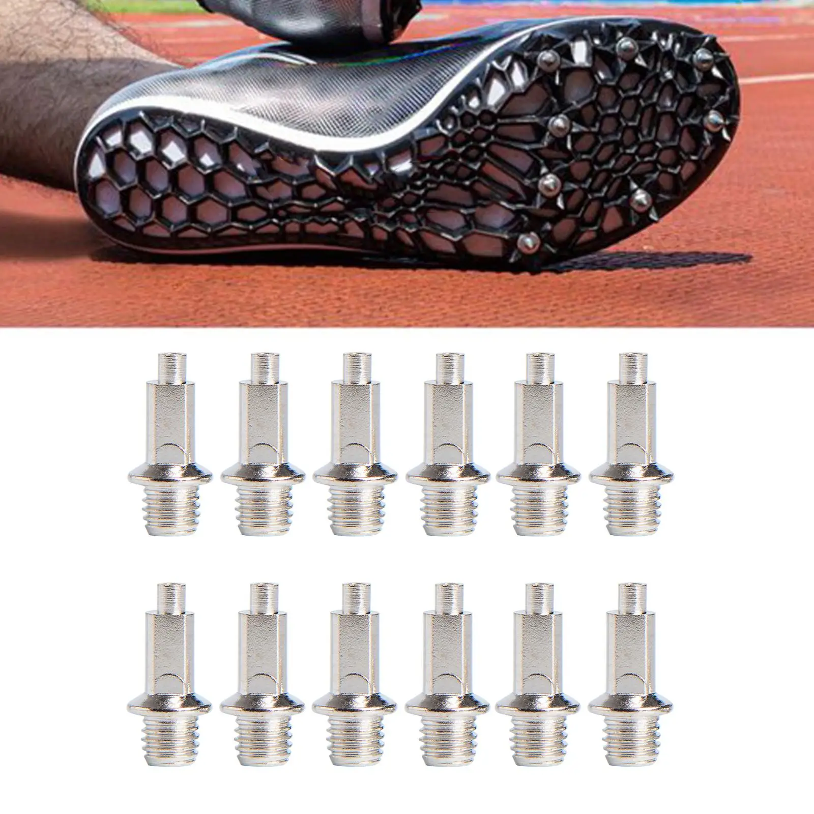 12 Stück Stahls pitzen für Schuhe Track Spikes rutsch feste Springs pikes für stehende Weitsprung-Leichtathletik-Outdoor-Übungs sportarten