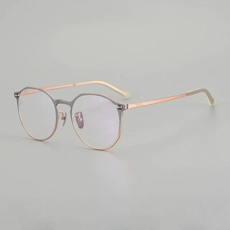 Belight ottico a forma di pera design classico uomo donna occhiali da vista in titanio puro montatura per occhiali P6005