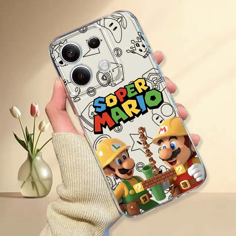 

M-Marios Anime Cute For Xiaomi Mi Poco F2 F3 F4 F5 F6 X5 X6 X7 Pro TPU Protection Transparent Phone Case