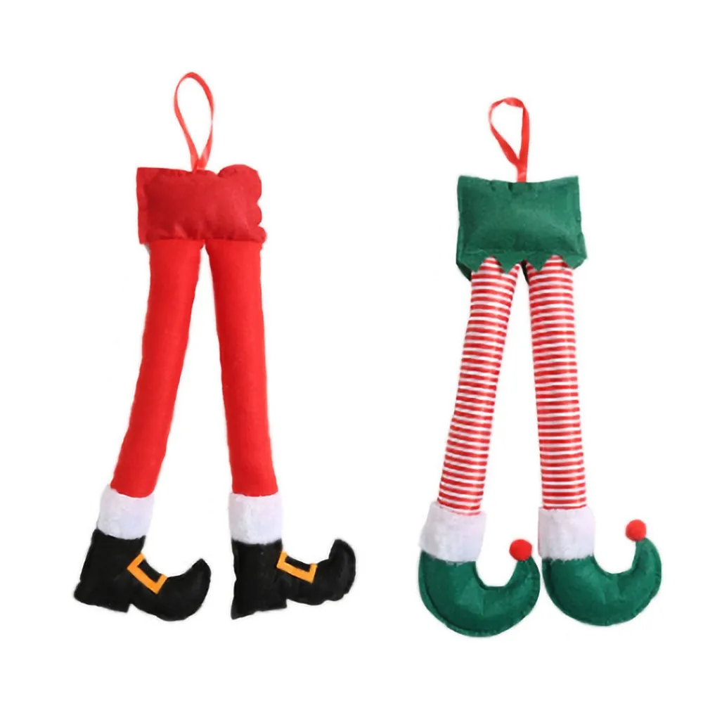 Christmas Elf Santa Legs Car Accessories Christmas Decor For Home Xmas Tree Pendants Ornaments Gifts New Year Navidad Noel Gift