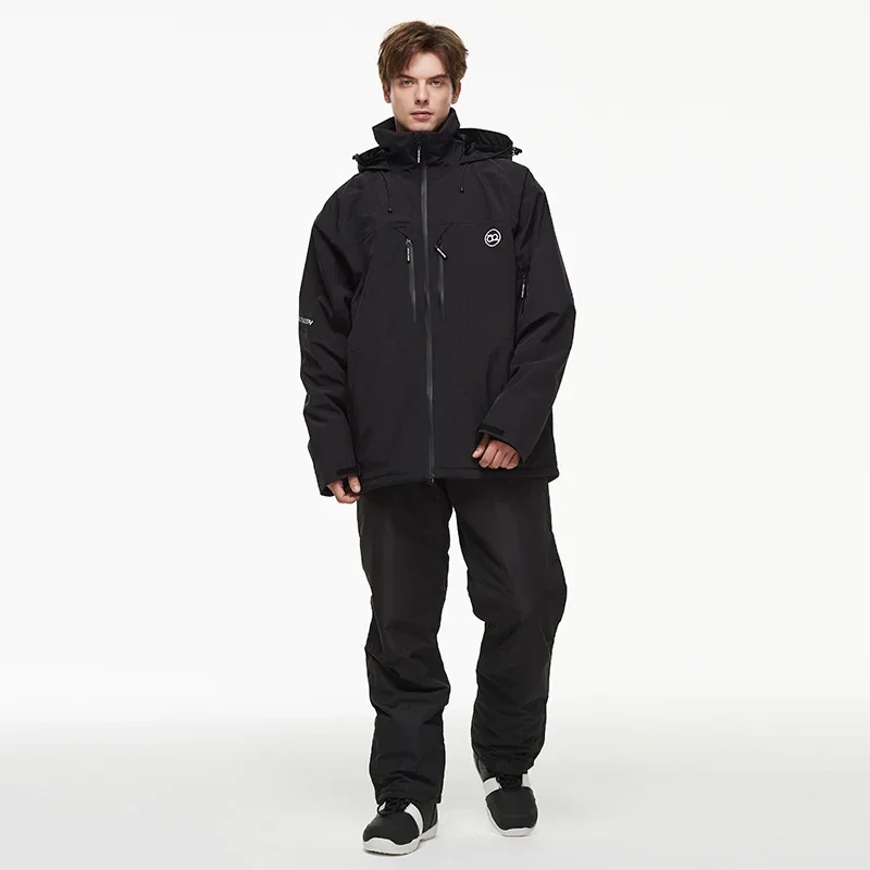 防風防水スキーセット大人男性のスノーボード服女性冬屋外暖かい耐摩耗性ツーピース服セット