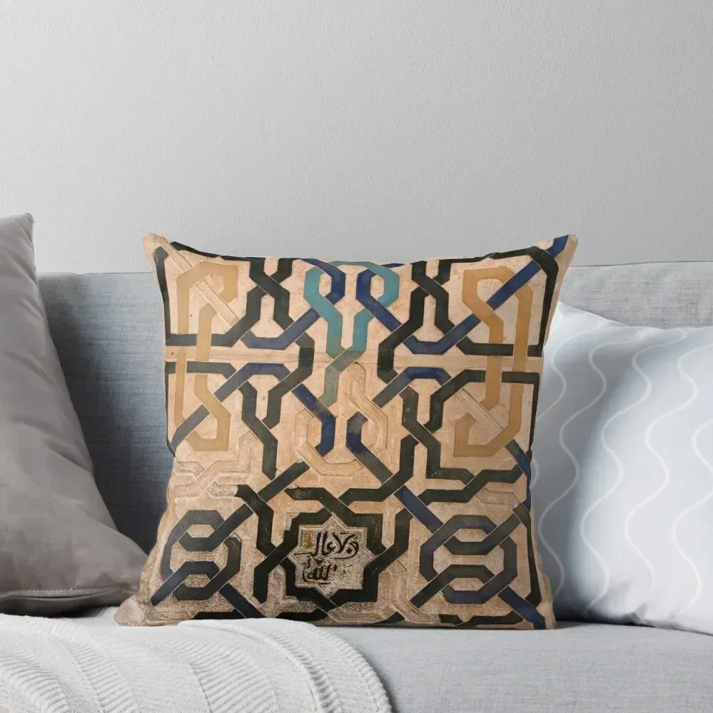 

Alhambra Tile Work Throw Pillow Plaid Sofa Couch Cushions luxury home accessories Decorative Cushion pillow