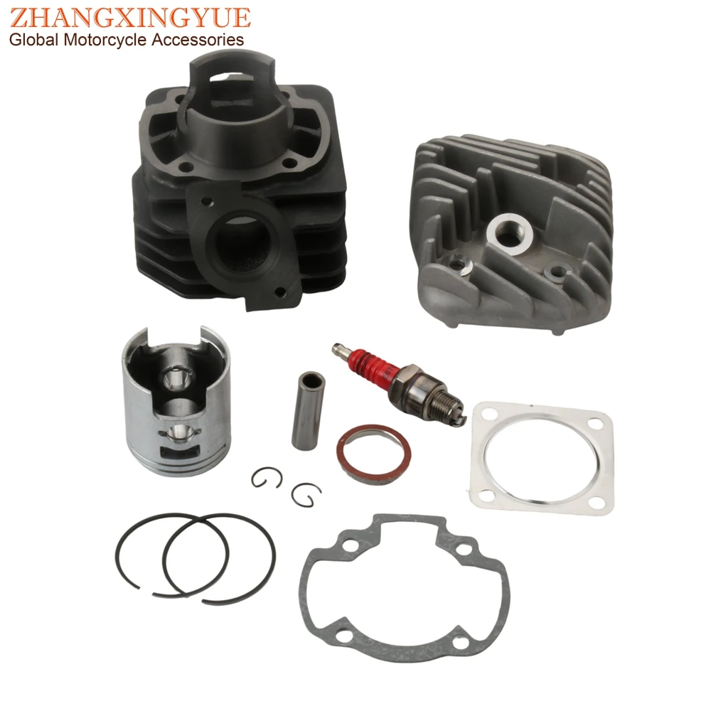 Scooter 70cc Big Bore Cylinder Kit & Head For Sym DD Fancy 50 Fiddle 1 Flash Free Pure 50cc 47mm 2-Stroke Engine Parts