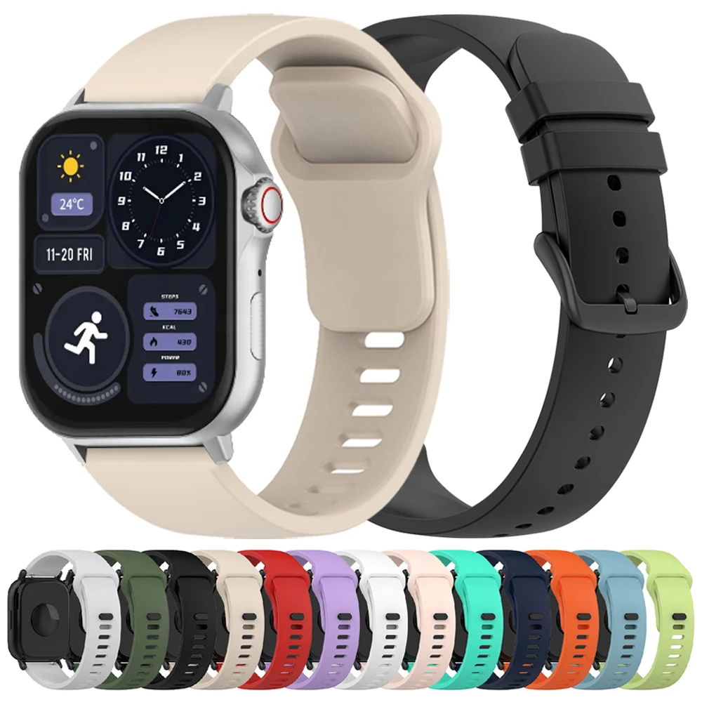 20mm 22mm Silicone Soft Strap For COLMI C81 C80 M40 M42 Band For COLMI P71 P73 P8 I30 Bracelet Replacement Wristband Accessories