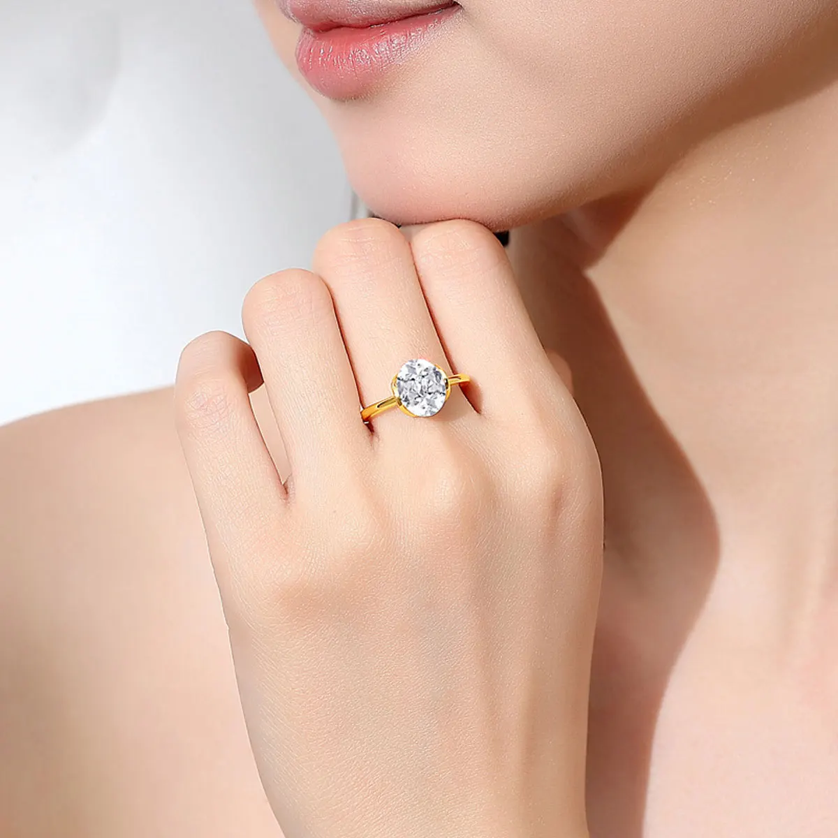 S925 Pure Silver Classic Oval Double-Sided Rose Cut Moissanite Retro Ring, Light Luxury Wedding Engagement Ring, Valentine's Day Gift, Unique Jewelry Gift for Festivals/Birthdays/Parties, the Best Gift for Girlfriends