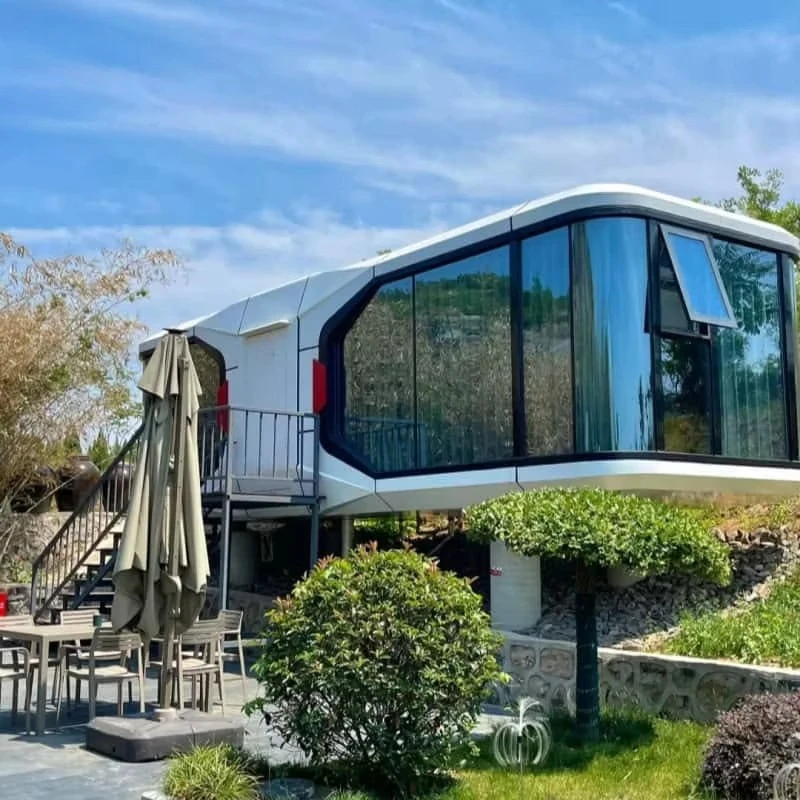 Modern Steel Prefabricated Integrated Apple House Space Capsule Cabin For Residential Landscape Smart Homestay Hotel Business
