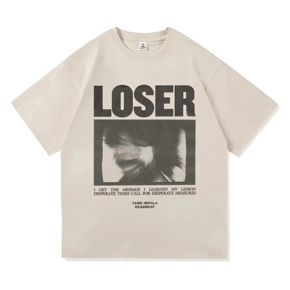 Tame Impala Loser Graphic T-Shirt, Deadbeat Album 2025 Merchandise, Unisex Harajuku Style Premium Cotton Tee, Perfect Fan Gift