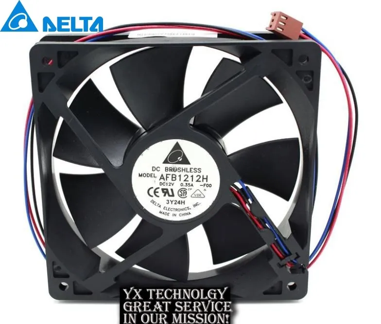 

New 12025 12V 0.35A 120mm AFB1212H dual ball wind capacity cooling fan for Delta 120*120*25mm