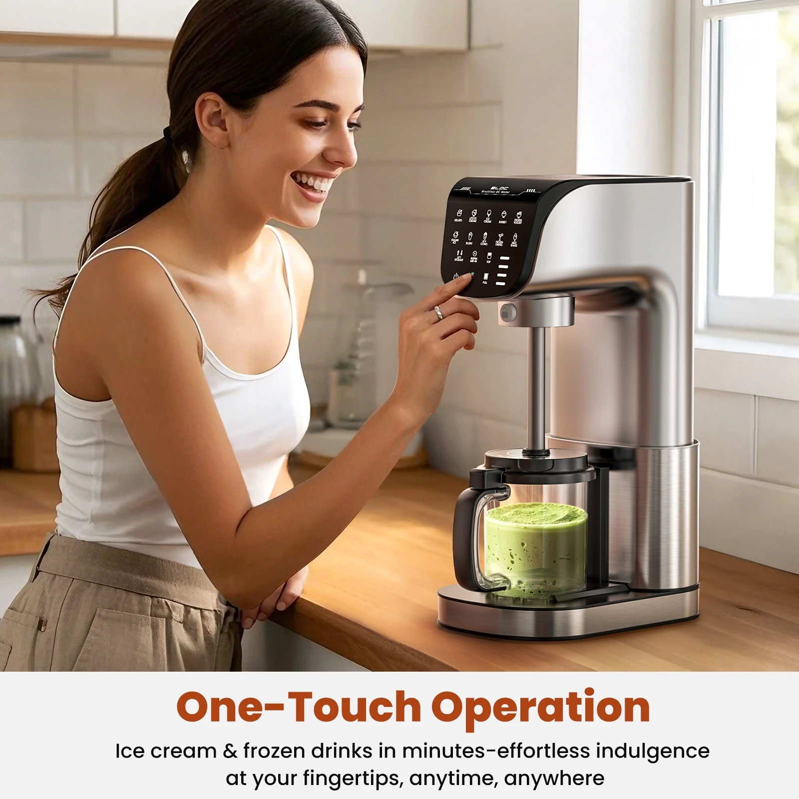 12-in-1 Automatische Eismaschine mit 3 Behältern für Gelato, Sorbet, Frozen Yogurt und Smoothies – Sommer-Dessert-Maker