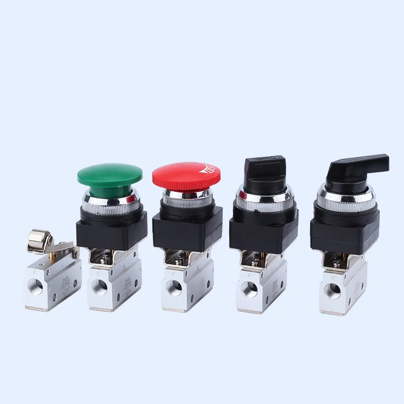 MOV-01 MOV-02 MOV-03A MOV321 MOV321PB/PP/PPL/EB/TB/LB 3 Way 2 Position Pneumatic Valve Mechanical Button Switch Valve