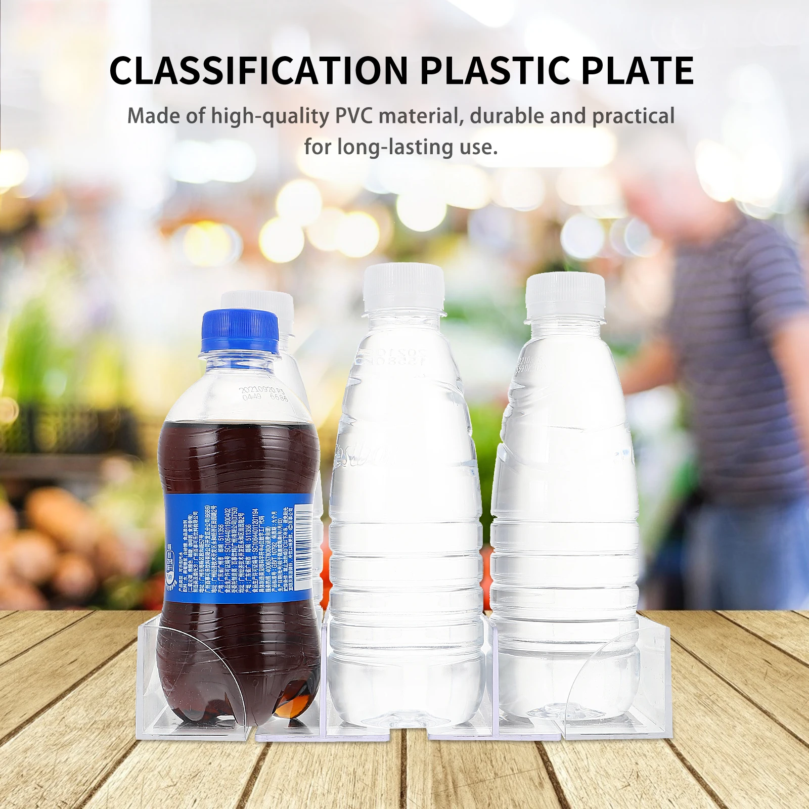 

4 Pcs T Shaped Acrylic Shelf Dividers Transparent Store ganization Baffles Supermarket Classification Partition for Convenience