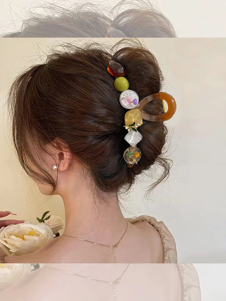

Sweet Large Size ark Hair Clip Women's Ele Hair Accories Ins Sle Hairpins Original Design Fre out Faion Jewelry