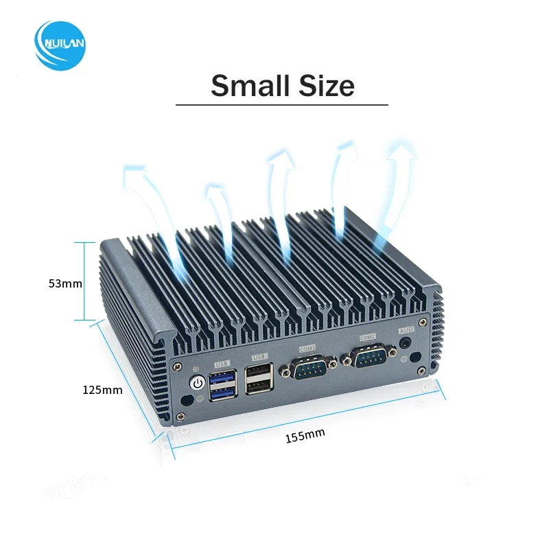 Bezwentylatorowy komputer stacjonarny Mini o niskim poborze mocy 2 Ethernet Linux Ubuntu barebone oprogramowanie sprzętowe dall przemysłowy komputer Win10 Mini PC