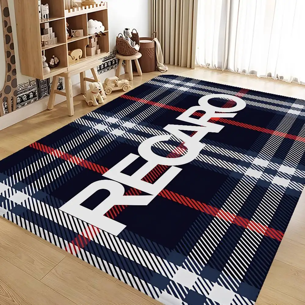 Trendy R-Recaros Logo Floor Mat INS Style Soft Bedroom Floor House Laundry Room Mat Anti-skid Bedside Area Rugs