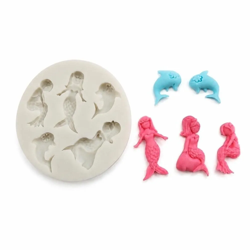 3PCS Flexible Mermaid Tail Silicone Mold Food Grade Silicone Non-Stick Silicone Baking Mold Heat Resistant DIY Cake Mold