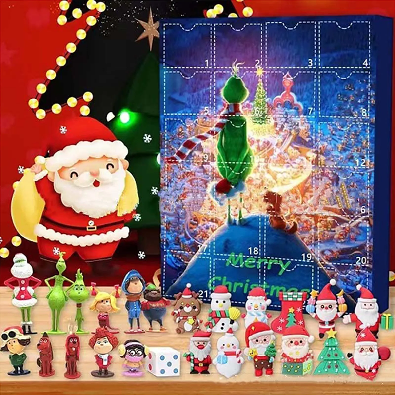 2023 Christmas Advent Calendar Contains 24 Gifts, Christmas Cute Figures Doll Advent Calendar, Christmas Figures Gift for Kids