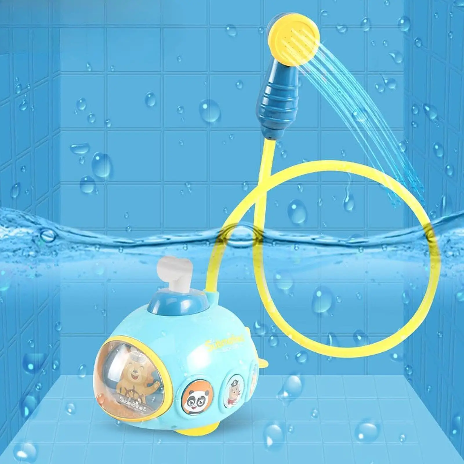 

Baby Bath Toy Interactive Adjustable Hose Practical, Easy to Use, Portable, Birthday Gift Professional, Child Shower Tool