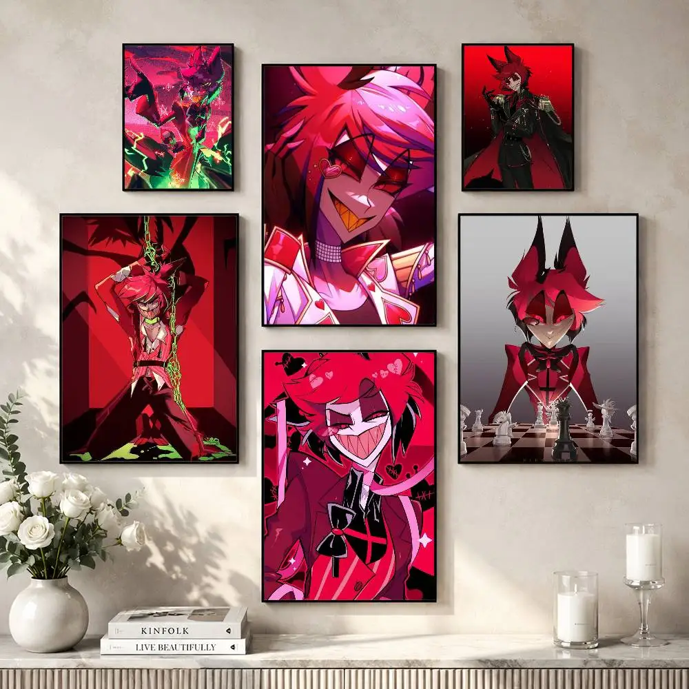 Alastor H-Hazbin H-Hotel Poster Versatile HD Waterproof Wall Art Self-Adhesive Decor for Any Space Ideal Gift