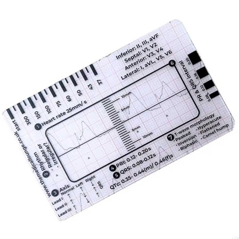 U75B Tragbare EKG-Interpretationsleitfadenkarte für eine genaue EKG-Interpretation