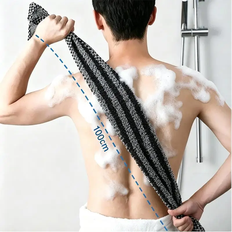 Ultra-Long Japanese Exfoliating Bath Towel Shower Scrubber Back Antibacterial Rich Foam Washcloth Multi-Use Shower Skincare