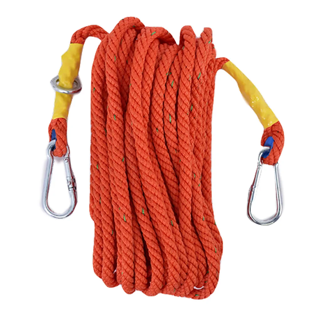 Safety Rope For High-Altitude Work Aerial Anti-fall Rope With Stainless Steel Hooks Outdoor Climbing Extension Cord