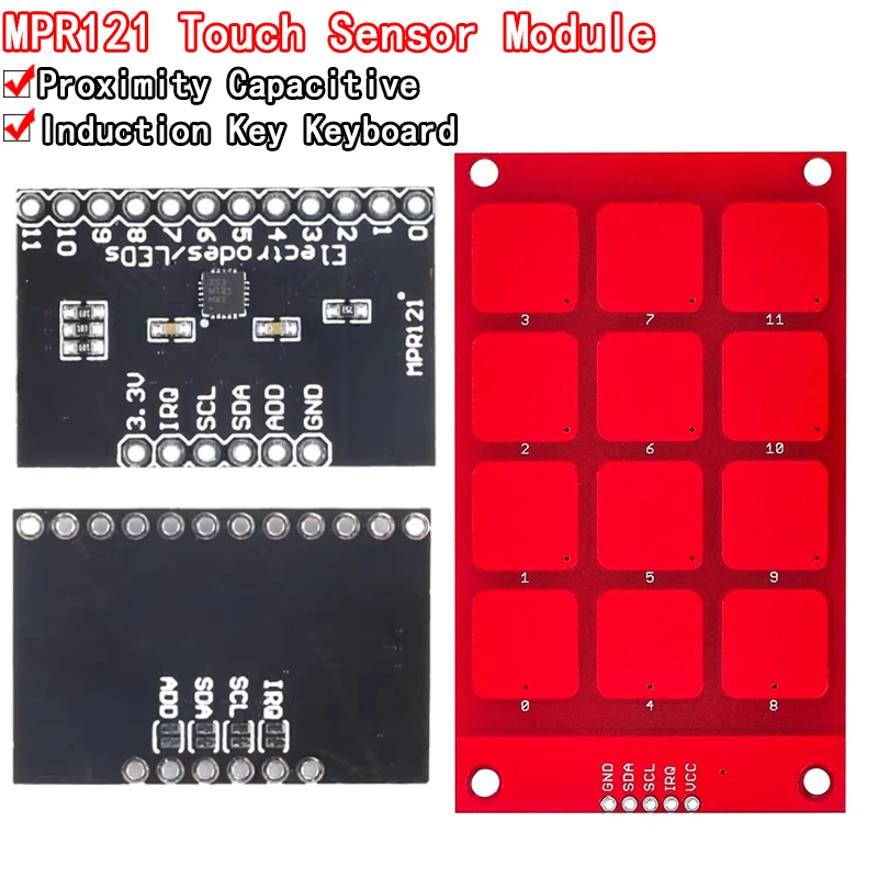 MPR121 Breakout V12 módulo controlador de Sensor táctil capacitivo, teclado I2C