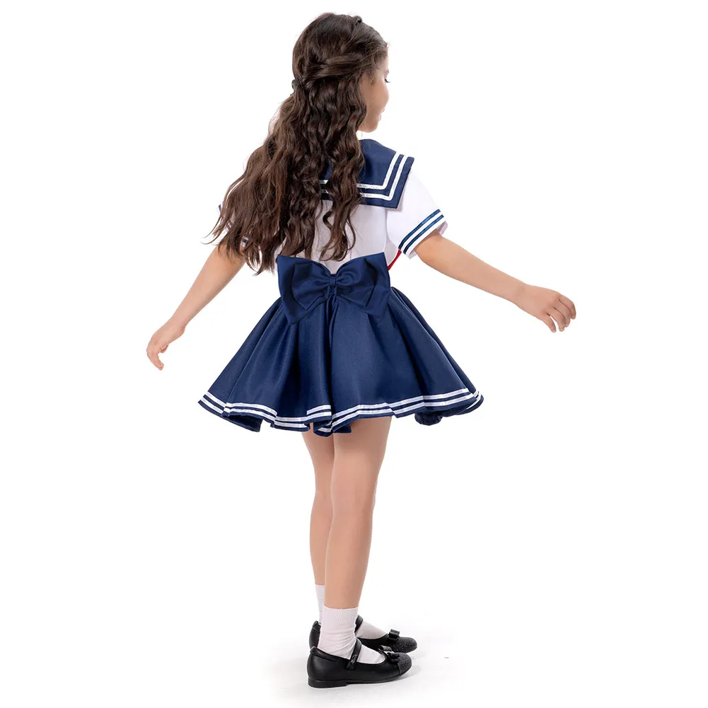 Disfarce cosplay de estudante japonês para meninas, uniforme escolar infantil, vestido para crianças, roupas de RPG para dramatização, pano de festa extravagante