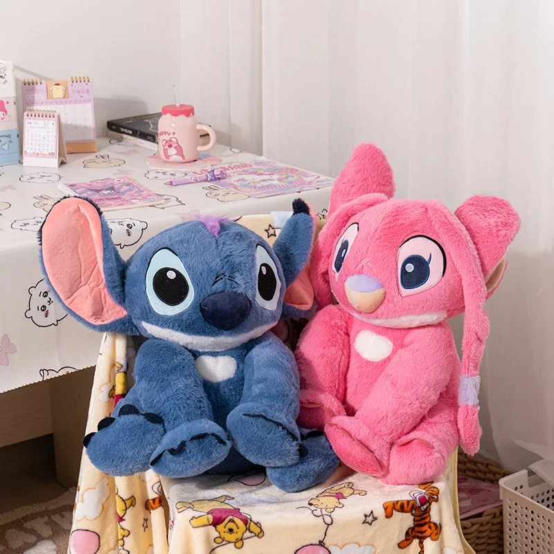 

45cm Stuffed Stitch Angel Cuddly Pillow Cartoon Very Soft Stuffed Anime Movie Plushies Sofa Bed Home Decor Xmas Gifts Girl Child