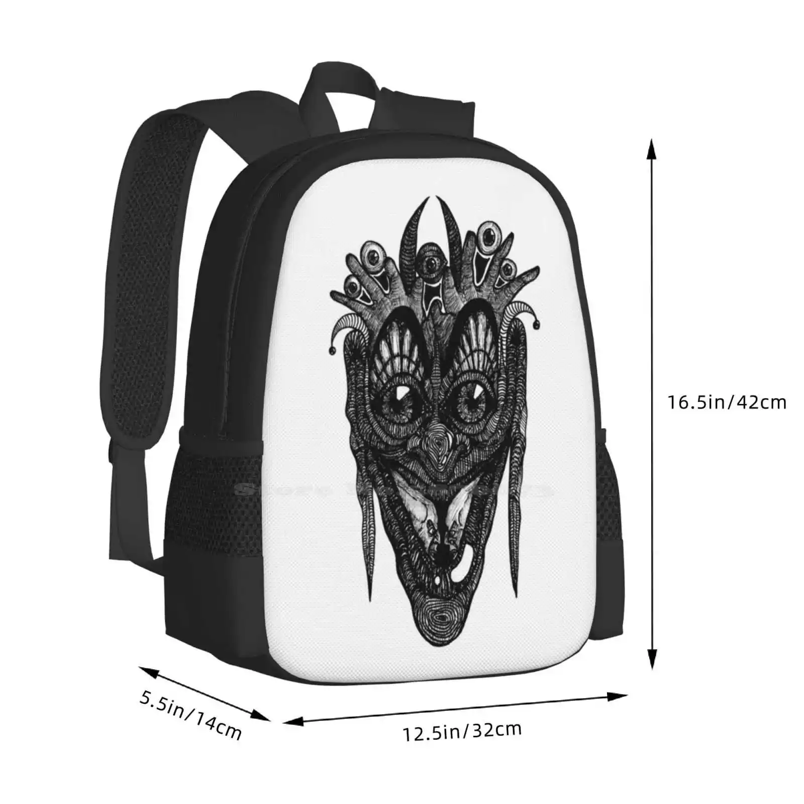 Mochilas Escolares com Padrão de Vingança, Bipolar, Trippy, Estranho Espiritual, Psicológico, Novidade, Amor Dmt