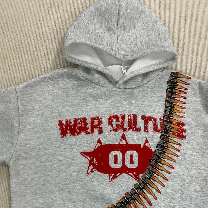 Bluza z kapturem Y2K Jesień Europejsko-Amerykańska Uliczna Retro z Nadrukiem Liter Męska Damska Modna Luźna Casualowa