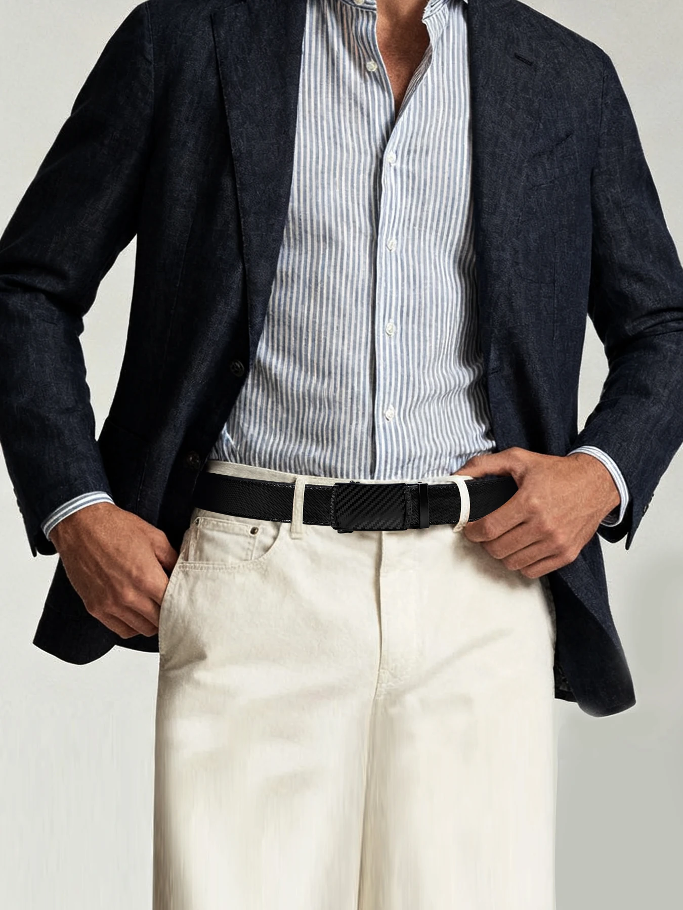 New men's automatic buckle leisure business belt.