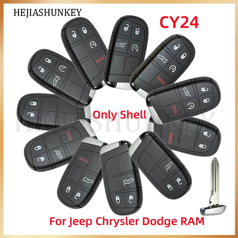 

Корпус для ключа с дистанционным управлением CY24 на 2/3/4/5 кнопок для Jeep Grand Cherokee, Dodge Ram 1500, Charger, Challenger, Durango, Journey, Dart, Chrysler 300