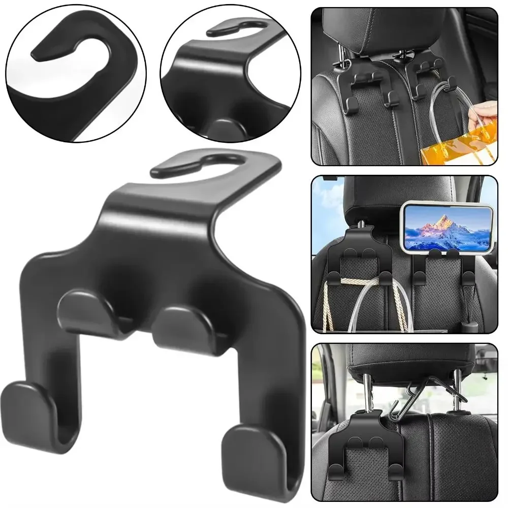1/2Pcs New Universal Car Seat Headrest Hook Double Head Hanging Vehicle Holder Car Back Seat Hook Car Interior Accessories