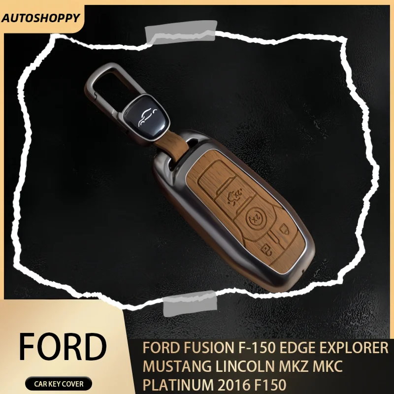 

Fashion Car Key Case Fob Cover for Ford Fusion Mondeo Mustang F-150 Explorer Edge 2015 - 2018 Protector Shell Fob Keychain