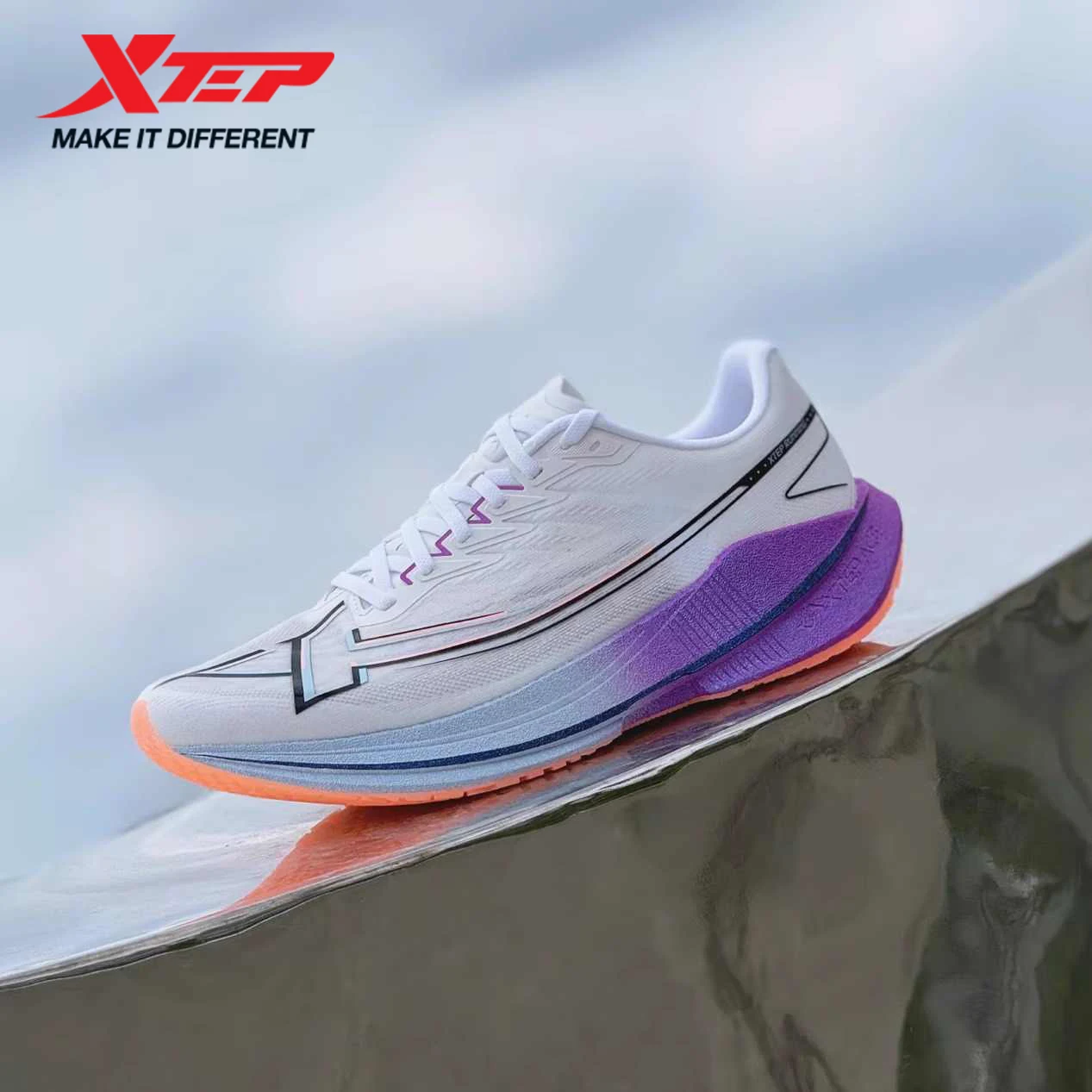 Xtep Shyft 1.0 احذية الجري المهنية للرجال 2025 الصيف ماراثون امتصاص الصدمات لوحة الكربون أحذية السباق 875319110083
