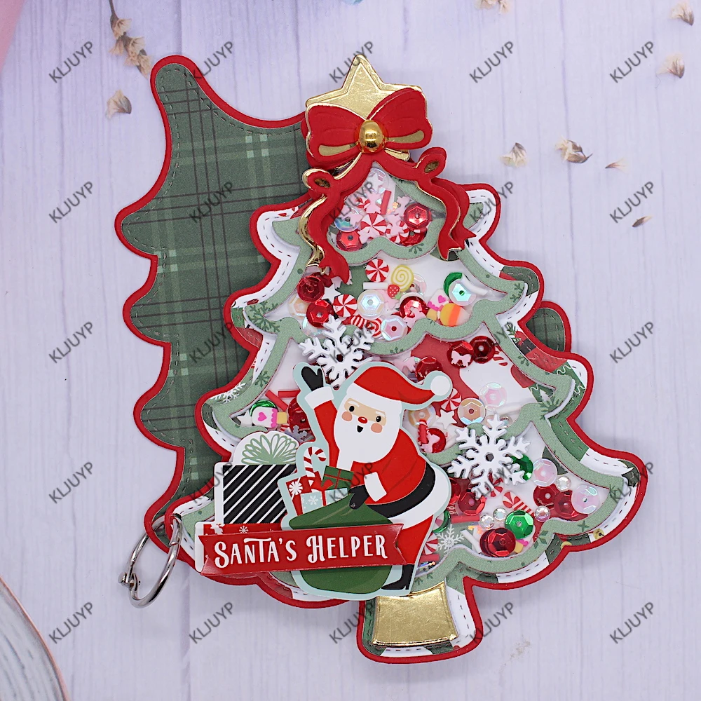 KLJUYP Christmas Tree Shaker Metal Cutting Dies Stencils for DIY Scrapbooking/album Decorative Embossing DIY Paper Cards