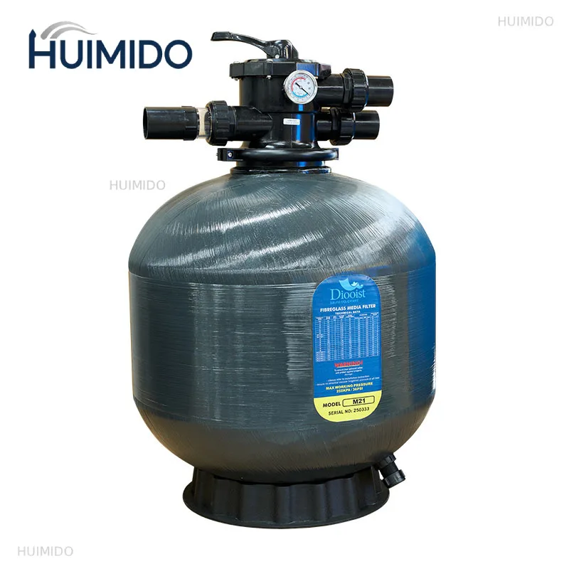 Water treatment equipment diameter 400mm-1200mm glass fiber swimming pool sand filter, maximum flow 4.3 ℃ working temperature