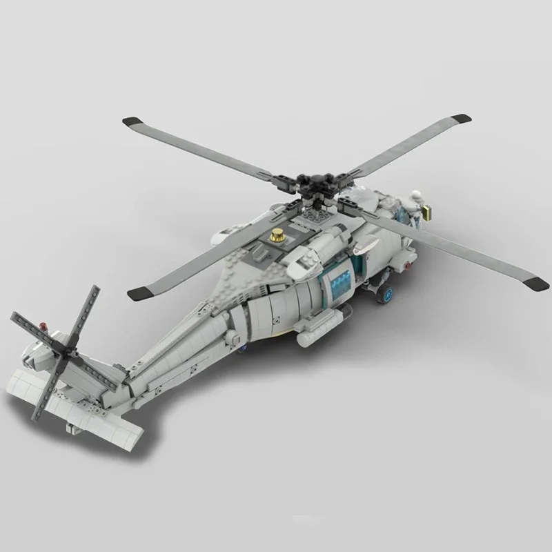 qwert HH-60H Recue Hawk Modern Military Fighter Jets Model MOC Building Bricks War Equipment Modular Toys Suit Holiday Assemble