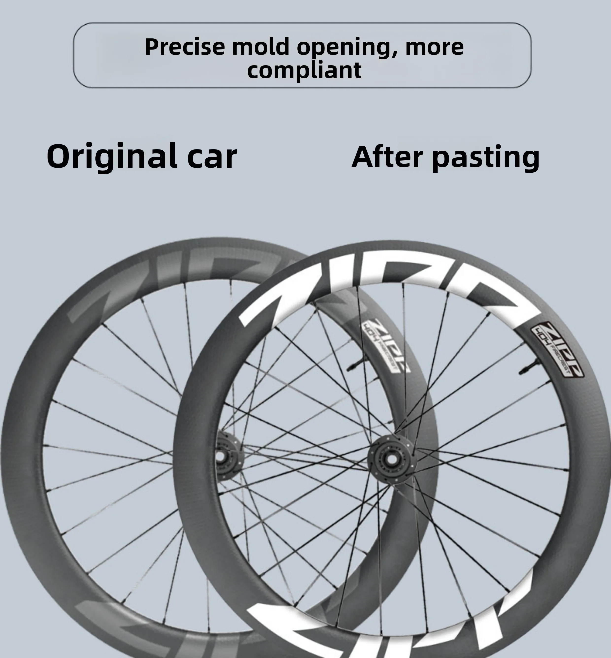 Zipp Felgenaufkleber 202/303/404/454/808/858 Rennrad Carbon-Felgen Lackierte Laufradsatz-Aufkleber – Detail 4