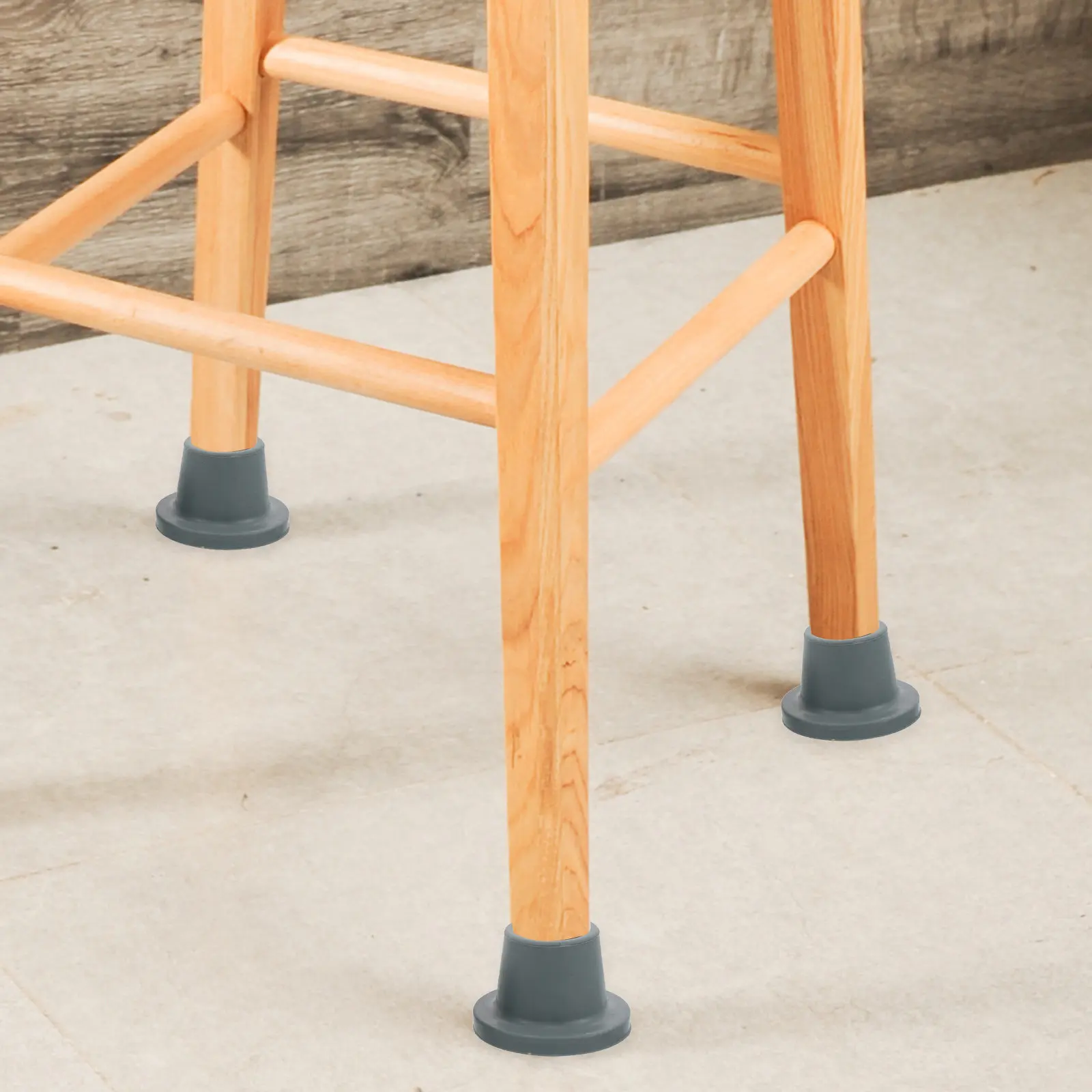 8Pcs Shower Chair Feet Replacement Pads Non-Slip Textured Rubber Leg Caps for Bath Bench Commode Step Stool Walker Waterproof