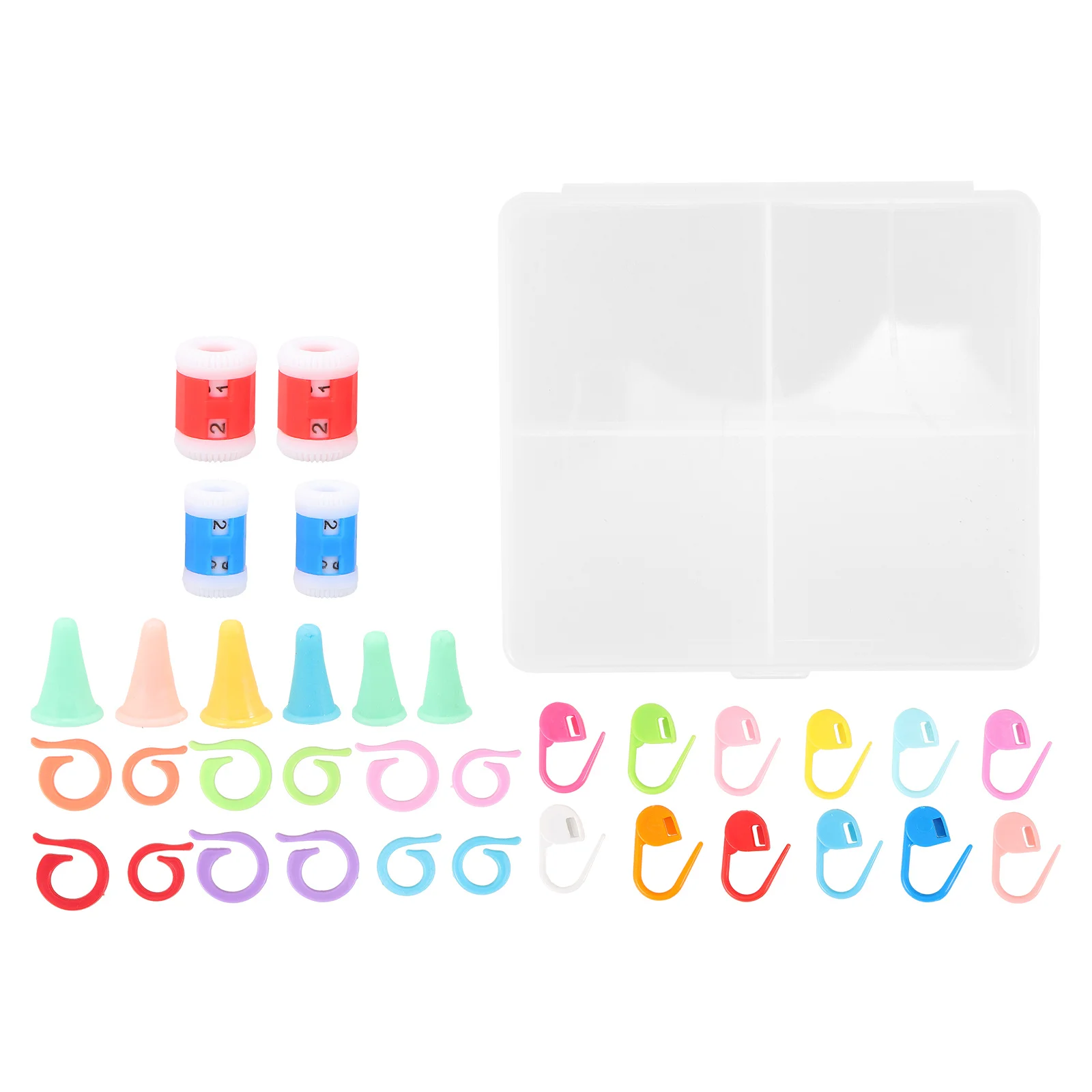 

60pcs Knitting Counters Colorful Plastic Stitch Markers For Crochet Diy Crafts Reusable Rings Holders Sewing Tools Accessories