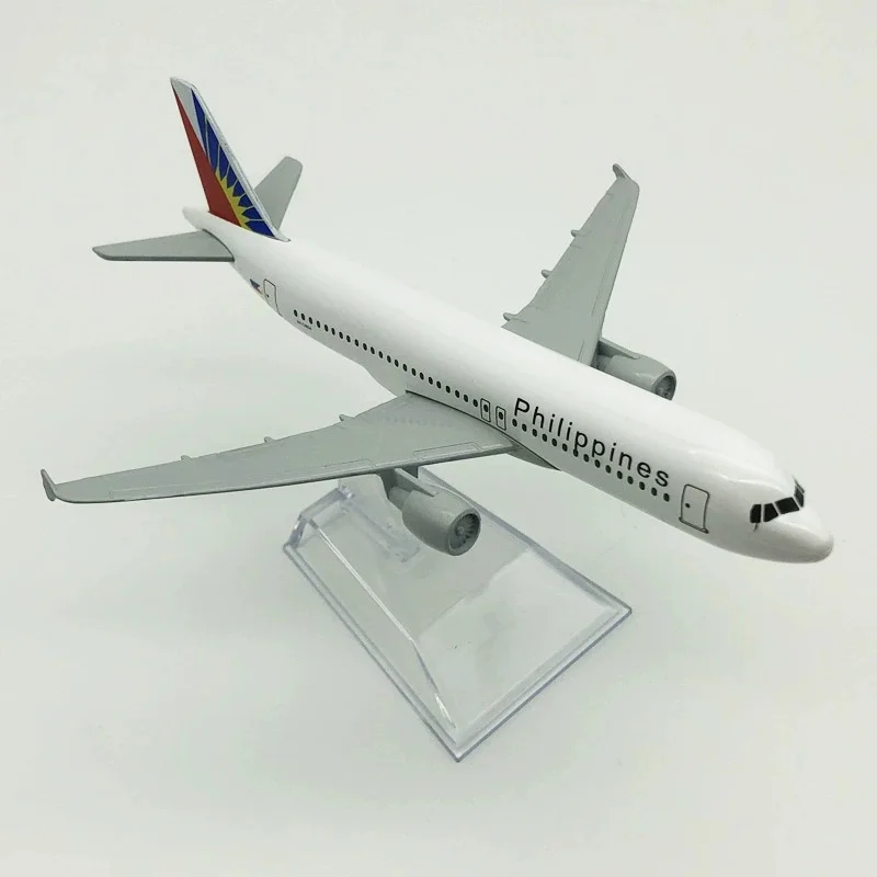 ديكور المنزل مقياس 16 سنتيمتر الخطوط الجوية الفلبينية نموذج طائرة ايرباص A320 طائرة دييكاست الطائرات لجمع أو هدية