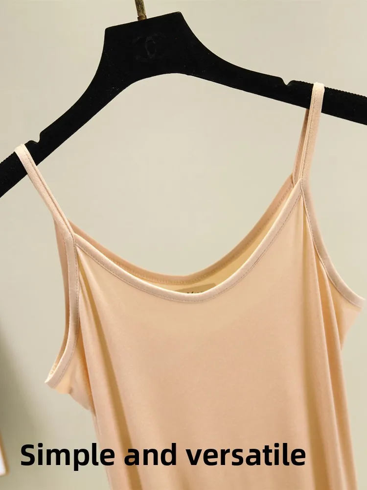 Summer Thin Modal Lined Midi Dress Women's Strapless A-Line Dress Pure Color Commute Simple Hollow out Loose Waist Design