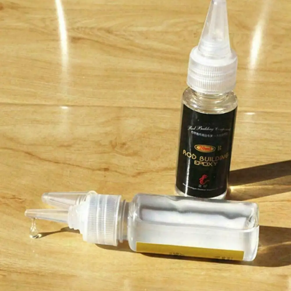 2Pcs Fishing Rod Glue Fishing Rod Epoxy Resin AB Glue Transparent Glue for Twine Fishing Rods Accessories Fishing Rod Paint