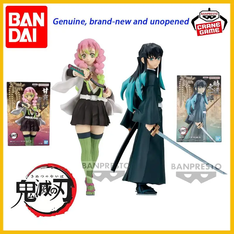 

Bandai Аутентичная фигурка Banpresto «Demon Slayer» Mitsuri Kanroji & Muichiro Tokitou, аниме, натуральная коллекционная модель куклы в штучной упаковке