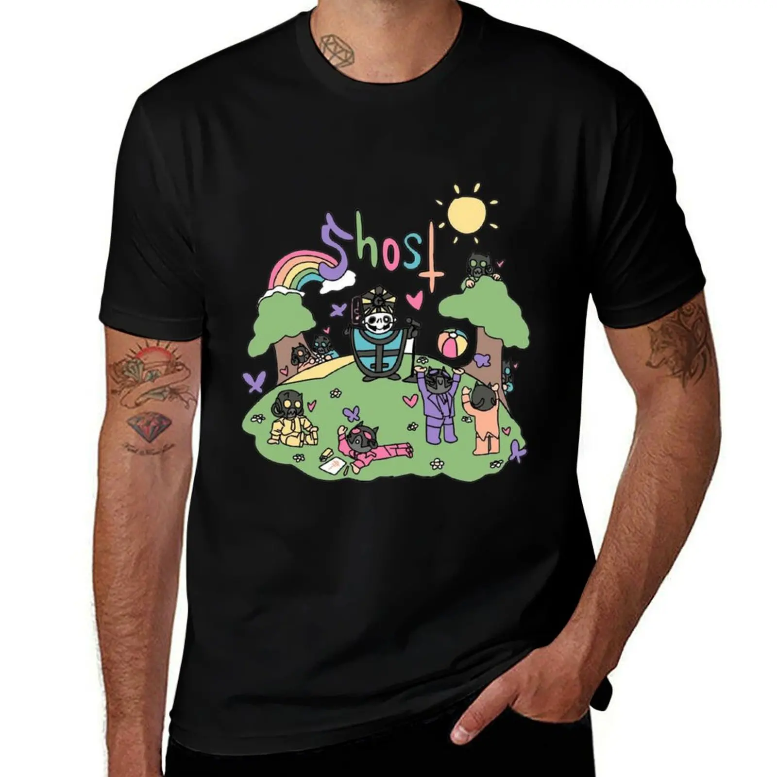 

Ghost Rock Band T-Shirt Clothing plain anime figures fashion shirts T-shirts for men cotton