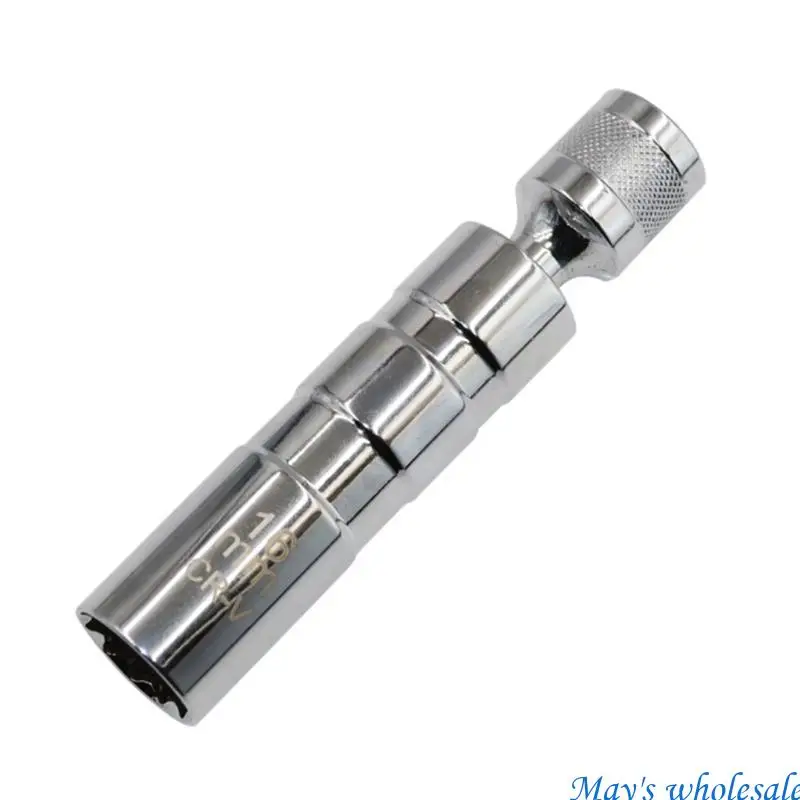 Fit for Car 14mm 16mm Thin Wall Swivel-Spark Plug Socket 3/8-Inch Drive 12-Point Socket Removal Tool 448A