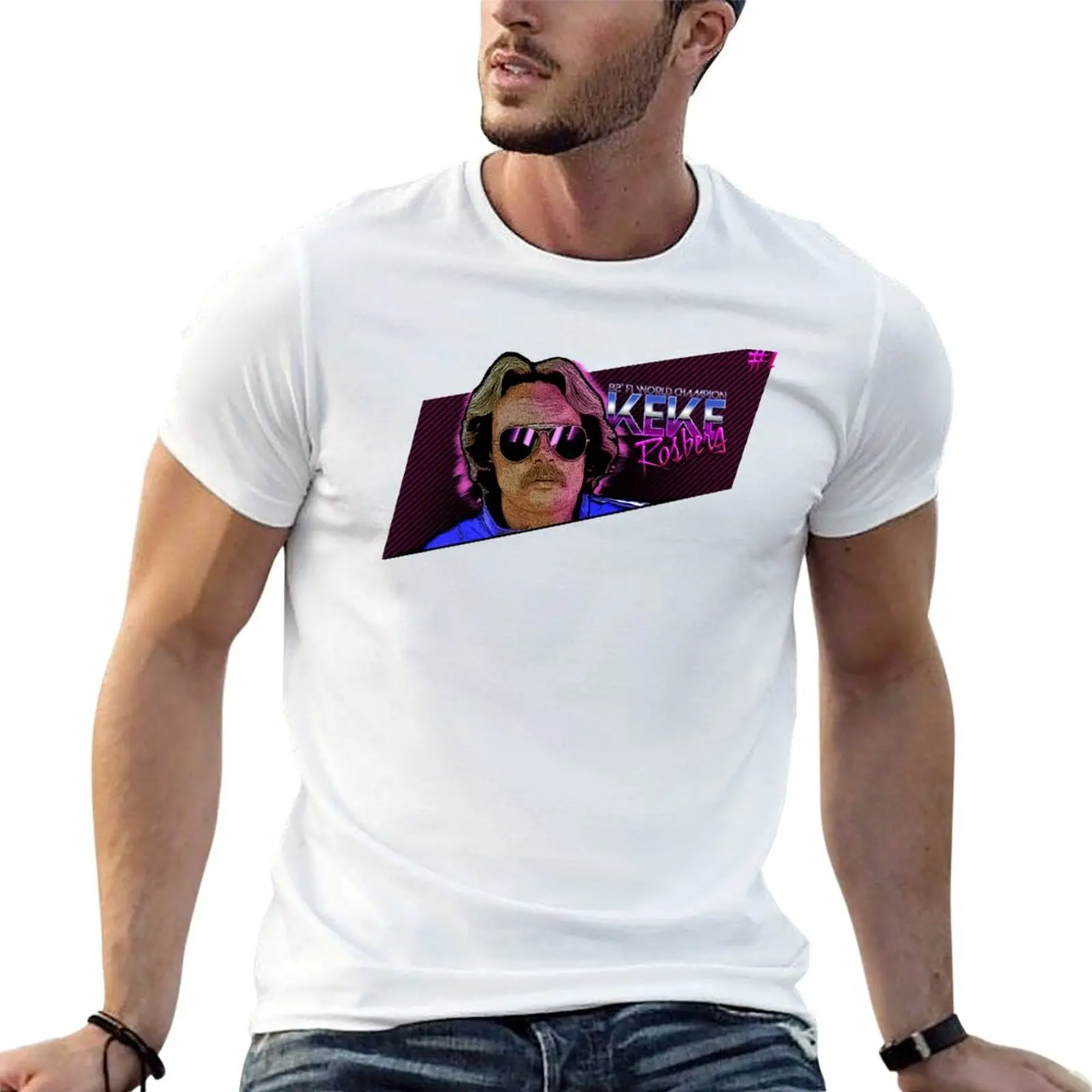 Camiseta Keke Rosberg con estilo de los años 80, camiseta de algodón para hombre, camiseta de algodón 100%, camisetas gráficas para hombre, camiseta